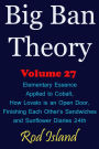 Big Ban Theory: Elementary Essence Applied to Cobalt, How Lovato is an Open Door, Finishing Each Other's Sandwiches, and Sunflower Diaries 24th, Volume 27