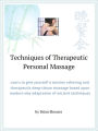 Techniques of Therapeutic Personal Massage