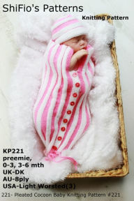 Title: 221- Pleated Cocoon Baby Knitting Pattern #221, Author: ShiFio's Patterns