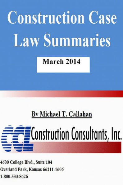 Construction Case Law Summaries: March 2014