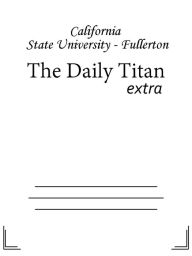 Title: The Daily Titan, Author: California State University's- Fullerton