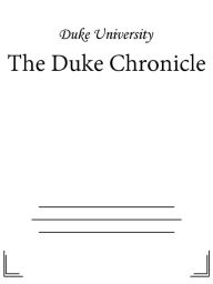 Title: The Duke Chronicle, Author: Duke University