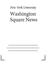 Title: Washington Square News, Author: New York University