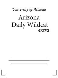 Title: Arizona Daily Wildcat, Author: University of Arizona