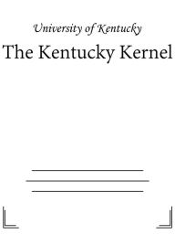 Title: The Kentucky Kernel, Author: University of Kentucky