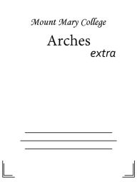 Title: Arches, Author: Mount Mary College