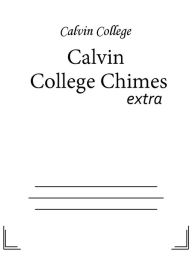 Title: Calvin College Chimes, Author: Calvin College