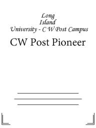 Title: CW Post Pioneer, Author: Long Island University-C W Post Campus