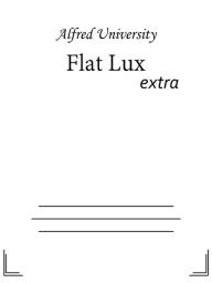 Title: Flat Lux, Author: Alfred University