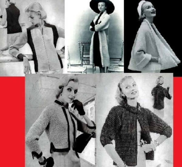 Unique, Vintage tricot tricoté manteaux et vestes tricotées