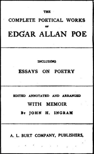 The Complete Poetical Works of Edgar Allan Poe