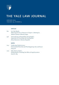 Title: Yale Law Journal: Volume 123, Number 4 - January 2014, Author: Yale Law Journal