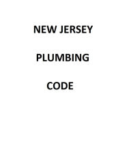 Title: New Jersey Plumbing Code, Author: State of New Jersey