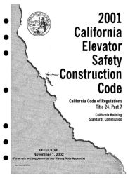 Title: State of California Elevator Code, Author: State of California