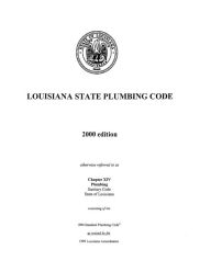 Title: Louisiana Plumbing Code, Author: State of Louisiana