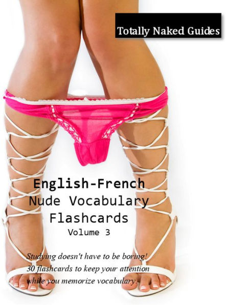 30 English French Totally Naked Flashcards Nude Girl Vocabulary Flash