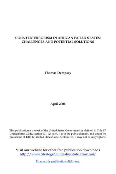 COUNTERTERRORISM IN AFRICAN FAILED STATES: CHALLENGES AND POTENTIAL SOLUTIONS