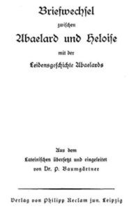 Title: Briefwechsel zwischen Abaelard und Heloise, Author: Peter Abelard