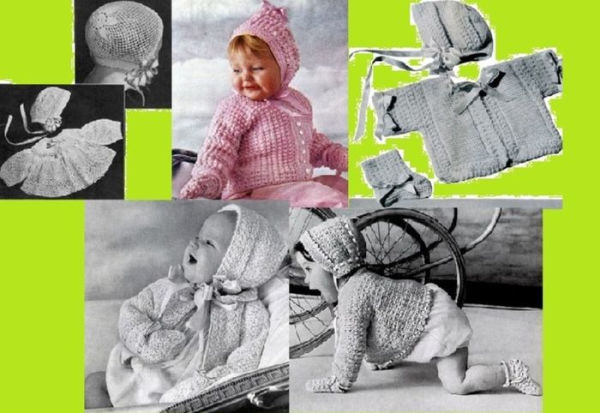 LOOK! Crochet Patterns for Baby Sets with Bonnets