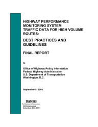 Title: HIGHWAY PERFORMANCE MONITORING SYSTEM TRAFFIC DATA FOR HIGH-VOLUME ROUTES: BEST PRACTICES AND GUIDELINES, Author: Edward Fekpe