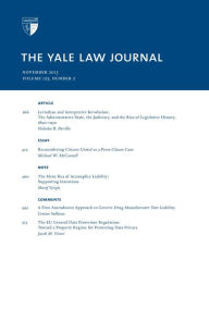 Title: Yale Law Journal: Volume 123, Number 2 - November 2013, Author: Yale Law Journal