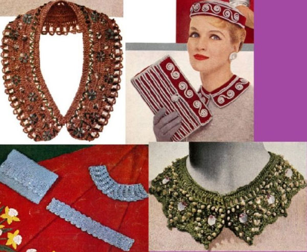 Vintage Jeweled and Fancy Crochet Collar Patterns – Perfect Crocheted Gifts
