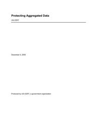 Title: Protecting Aggregated Data, Author: US-CERT