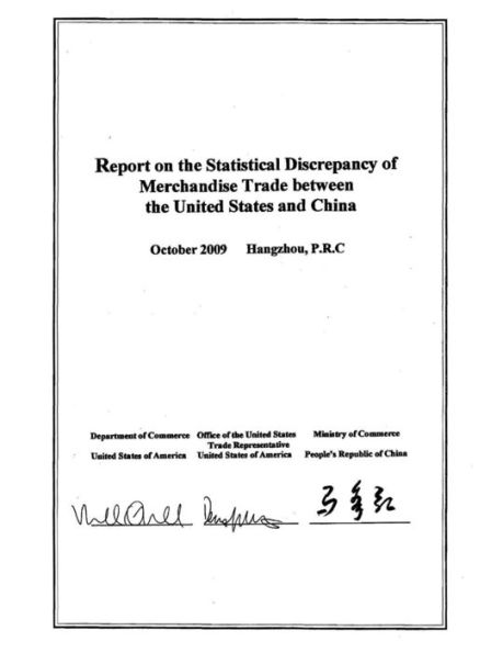 Report on the Statistical Discrepancy of Merchandise Trade between the United States and China