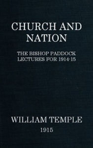 Title: Church and Nation, Author: William Temple