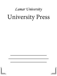 Title: University Press, Author: Lamar University