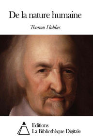 Title: De la nature humaine, Author: Thomas Hobbes