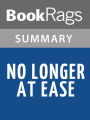 No Longer at Ease by Chinua Achebe Summary & Study Guide