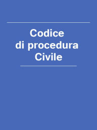Title: Codice di procedura Civile (Italia), Author: Italia