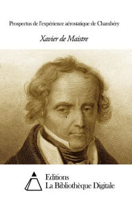 Title: Prospectus de l, Author: Xavier de Maistre