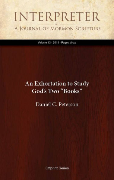 An Exhortation to Study Gods Two Books