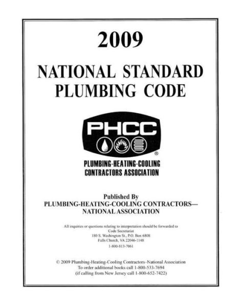 PHCC NSPC (2009): National Standard Plumbing Code