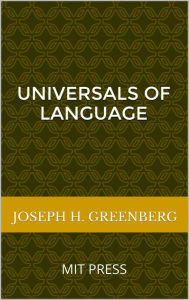 Title: Universals of Language, Author: Joseph H. Greenberg