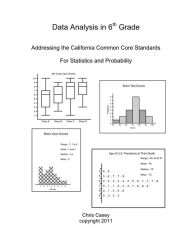 Title: Data Analysis in 6th Grade, Author: Christopher Casey