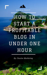 Title: How To Start A Profitable Authority Blog In Under One Hour, Author: Passive Marketing