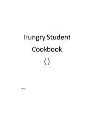 Title: Hungry Student Cookbook (I), Author: A Kh'an