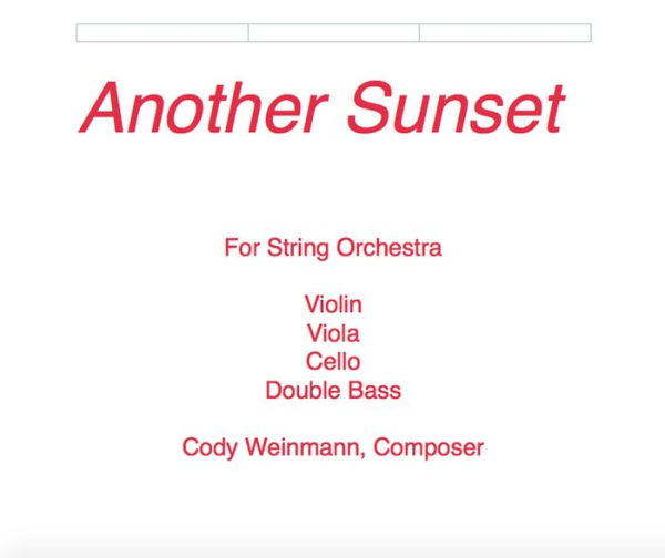 Another Sunset Sheet Music For String Orchestra