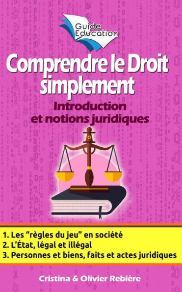 Comprendre le Droit simplement n°1: Introduction et notions juridiques