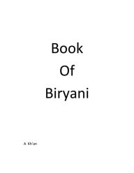 Title: Book Of Biryani, Author: A Kh'an