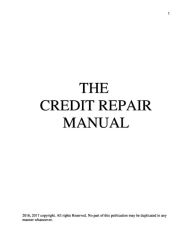 Title: Credit Repair Manual, Author: Ronald Jacobson