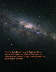 Title: Proving Dark Energy is an inflationary force II; by showing similarities between Galactic Filaments and light reflections created in the motion of water, Author: T. S. Hagerty