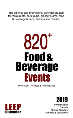 820 Food Beverage Events Promotions Holidays Anniversaries