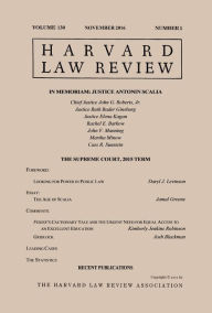 Title: Harvard Law Review: Volume 130, Number 1 - November 2016, Author: Harvard Law Review