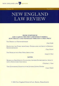 Title: New England Law Review: Volume 50, Number 2 - Winter 2016, Author: New England Law Review