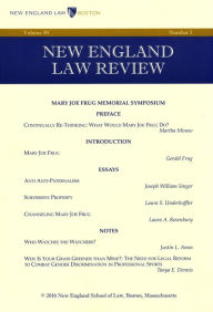 Title: New England Law Review: Volume 50, Number 3 - Spring 2016, Author: New England Law Review