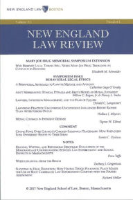 Title: New England Law Review: Volume 51, Number 1 - Winter 2017, Author: New England Law Review